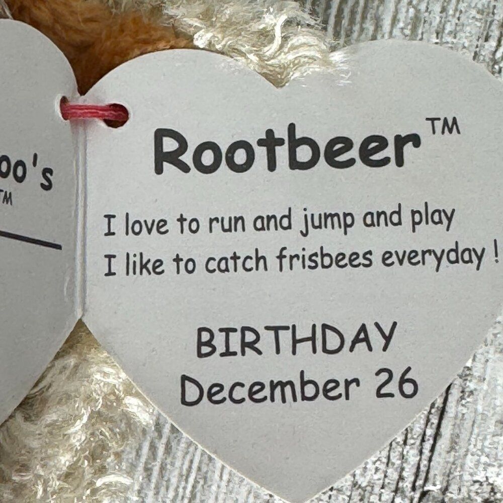 Ty Beanie Boos Collection ROOTBEER the Dog Plush Retired - Picture 3 of 4